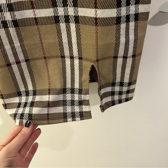 Tan Plaid Dress - Picture 2 of 3